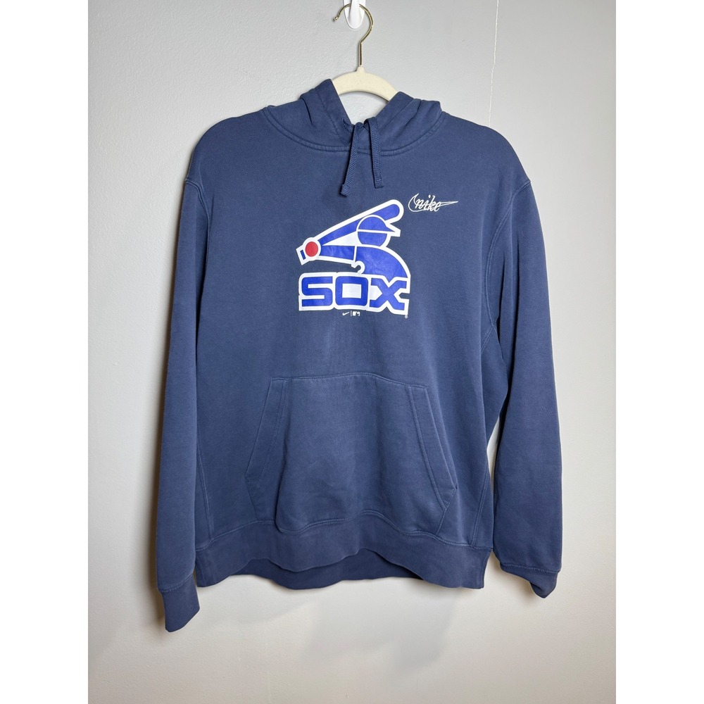 Nike‎ Chicago White Sox Cooperstown Collection Hoodie Pullover Blue Large